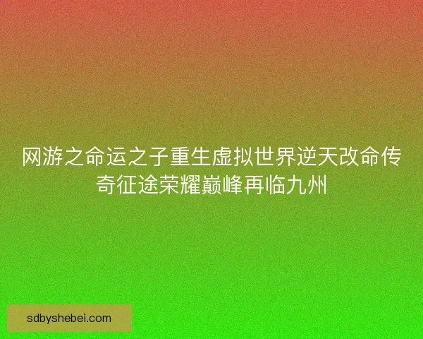 网游之命运之子重生虚拟世界逆天改命传奇征途荣耀巅峰再临九州